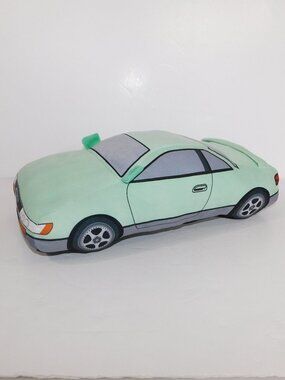2023 Fujiwara Tofu Cafe S13 Green Silvia Car stuffed Plush Cushion Toy 17" x 9"